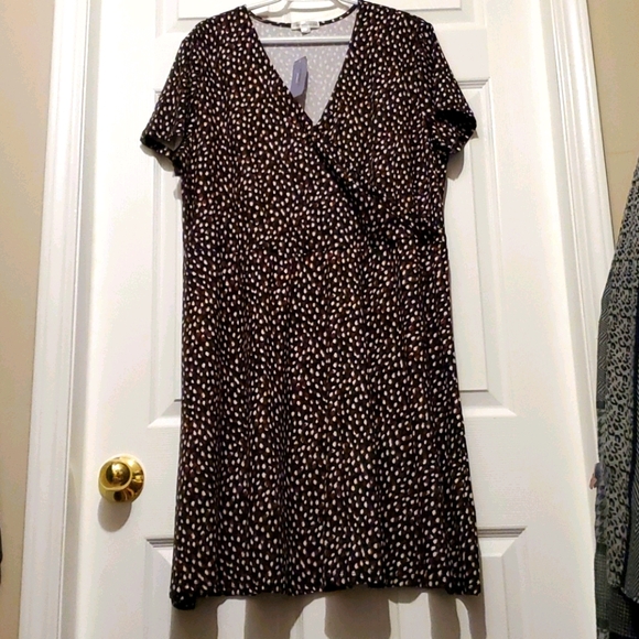 🆕️ NWT Warehouse One Faux Wrap Dress Size 2X - Picture 3 of 6